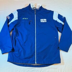 Vintage Reebok NFL Colts Sideline Jacket Blue White Men’s XL Authentic